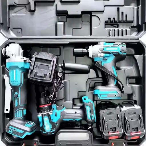 21V High Power Brushless Lithium Power Tool Combo Kit Cordless Drill And Impact Wrench For Industrial Household Use