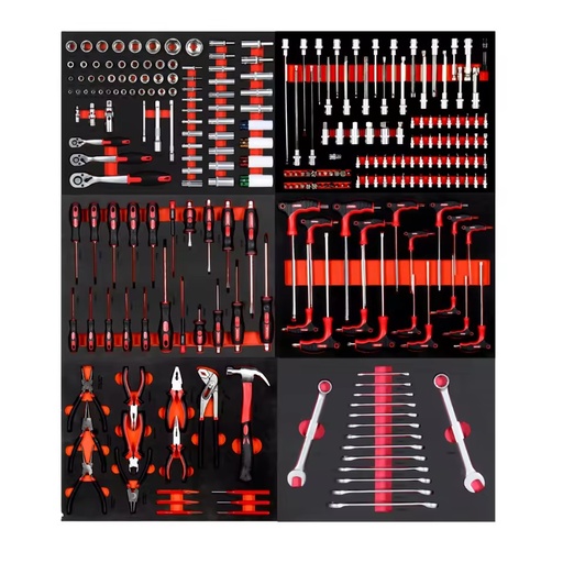 78PCS Socket Ratchet Handle Wrench Tool Set for Auto Repairing Tool Cabinet Troelly Tool Tray