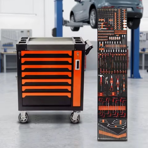 Professional 7 Drawers Roller Tool Sets Box Storage Tool Trolley/ Chest/ Cabinet / Cart for 273PCS Tools Set