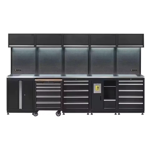 Metal Customized Garage Cabinet Workshop Combination Tool Cabinet Steel Workbench Tool Box Tool Storage Cabinet for Garage