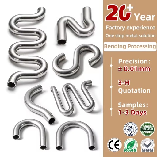 Metal Bending Service Custom Metalen Stansdelen Copper Hollow Tube Bending Service Aluminum Stainless Steel Pipe Bending Service