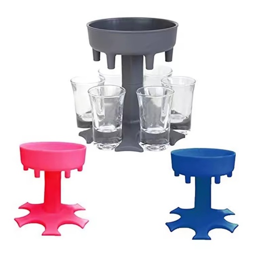 Injection Molding Dispensador Para Llenado De Liquidos 6 Shot Glass Dispenser and Holder