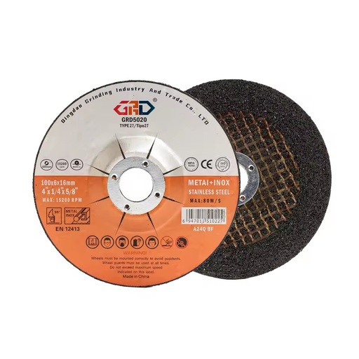 100 X 6 X 16 mm 4 Inch Aluminum Resin Bonded Angle Discs Extra Fine Deburring & EN12413 Standard