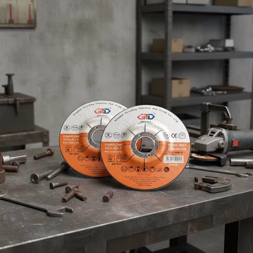 115*6*22.23mm High Hardness Angle Disk Depressed Customized Extra Fine GRD T27 Deburring Metal En12413 Polishing