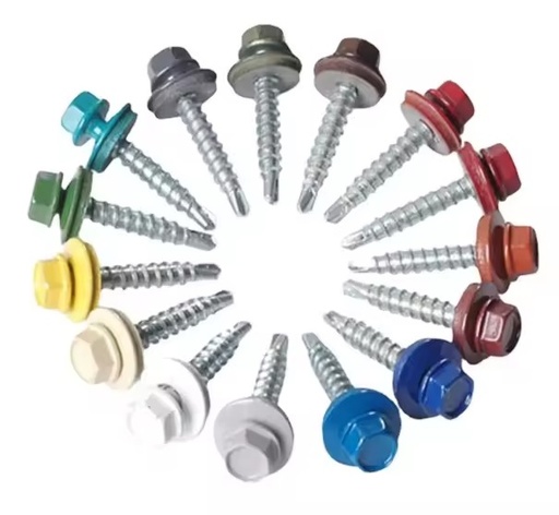 Colorful Hex Head Self Drilling Screws With Washer Roofing Screws