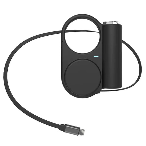 Innovative 5000mAh Portable Charger with Retractable Built in Cable USB C Outdoor External Battery Pack with SOS Flashlight
