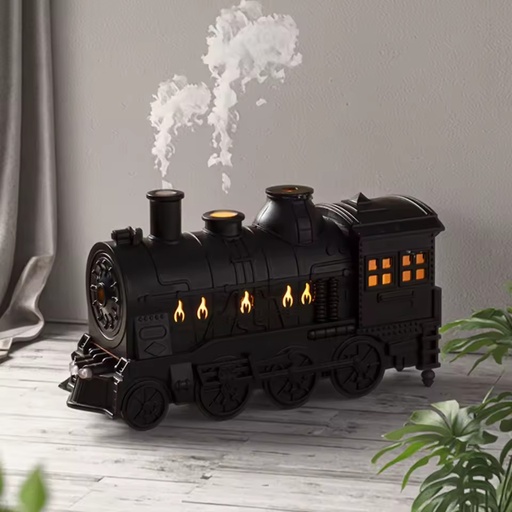 Hot Selling USB Tabletop Household 3D Train Spit Ringlike Simulation Aroma Diffuser Air Humidifier Ultrasonic Cool Mist Maker