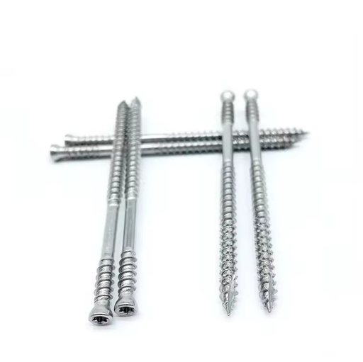 Manufacturer's Torx Drive Double Thread Wood Screw Notched Hardwood Screw T25 316 Stainless Steel Trim Head Decking Screws
