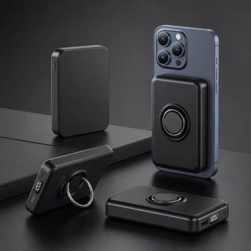 Magnetic Portable Power Bank 5000mAh 10000mAh Wireless Magnetic Lightweight Power Bank Compact Travel Battery Pack