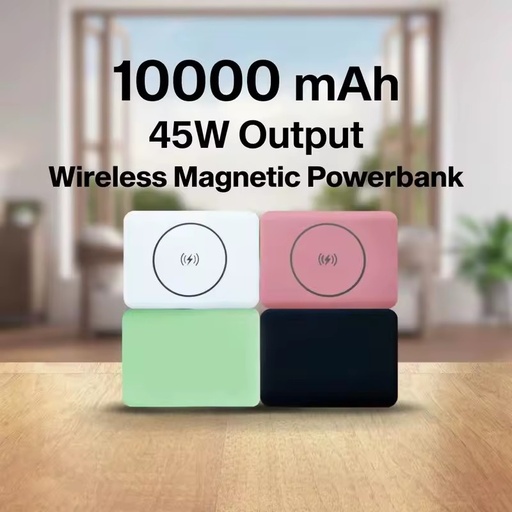 Customized Magnetic Waterproof 3-in-1 Portable 10000mAh Power Bank PD45W Fast Charging 15W Wireless Charging LED Display Dual