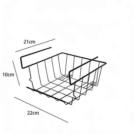 Versatile Iron Cabinet Partition Hanging Rack No-Drill Under Shelf Storage Organizer for Office Kitchen Bathroom Supplies storage rack