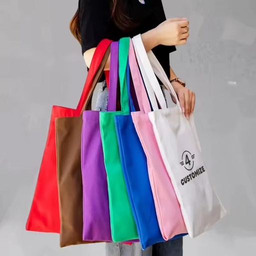 Custom Vintage Style Reusable Tote Bag Personalized Grocery Cotton Canvas Shopping Bag with Logo for Business Promotional Gifts
