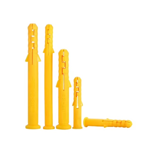 High Quality Impact Resistance Plastic Anchor Wall Plug Full Size Nylon Fixing Screw Anchor for Building Construction