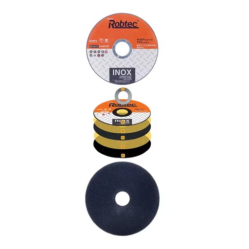 4-1/2"x 0.045"x7/8" (115x1x22.2 mm) cutting INOX/STAINLESS STEEL Fiber reinforced bonded abrasives Extra-thin cutting Wheels