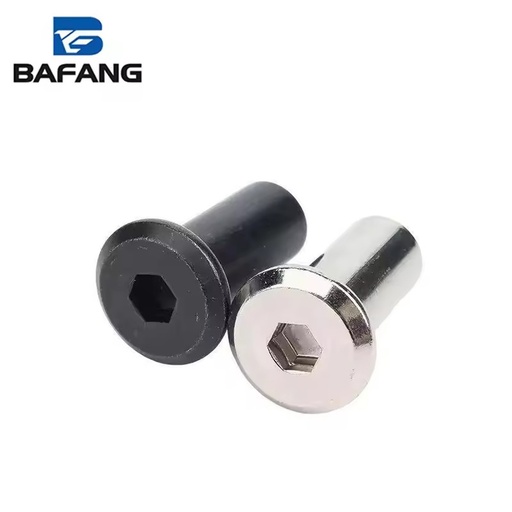 Stainless Steel 304 Countersunk Flat Head Hex Socket Furniture Threaded Insert Barrel Nut
