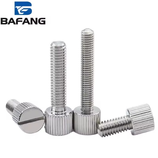 304 Stainless Steel Small Flat Head Knurled Hand Screw Small Head Hand-Turn Locking Screw M2 M2.5 M3 M4 M5 M6