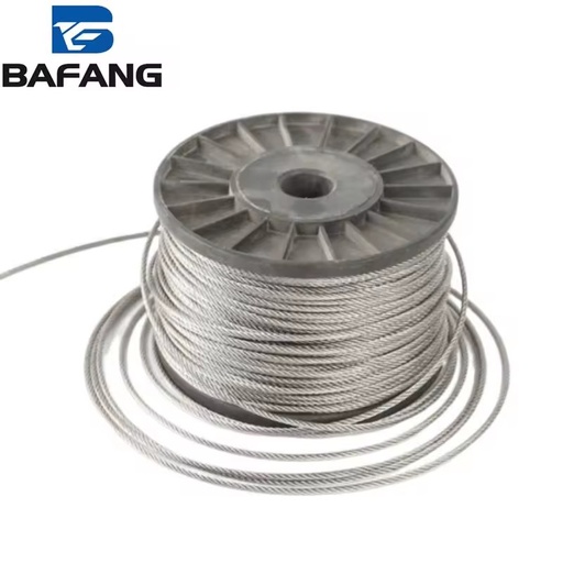 High Strength Anti-corrosion SS304 316 Stainless Steel Thin Wire Rope with Small Size Cable Usd for Fishing Marine 0.5-4.0mm