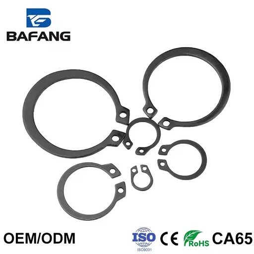 External Circlip DIN 472 65Mn Steel Zinc/Black Finish C-Type Retaining Ring 50mm 12.9 Grade HRC38-42 Industrial Fastener