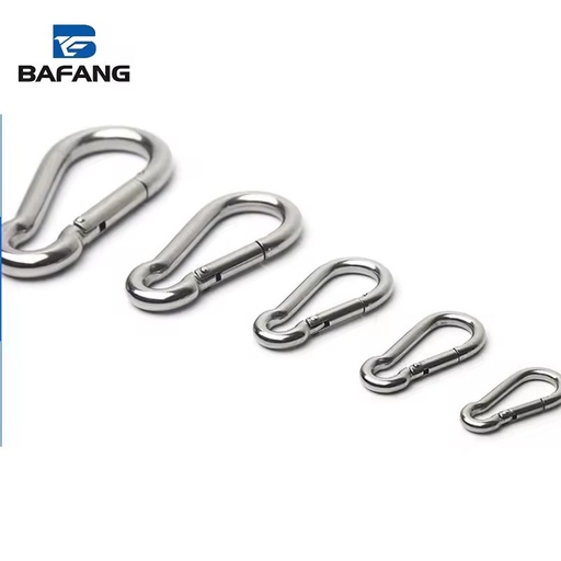 Heavy Duty 304 316 Stainless Steel Carbine Spring Snap Hook Clip Carabiner Metal Snap Hook Standard Carabiner M4-M16
