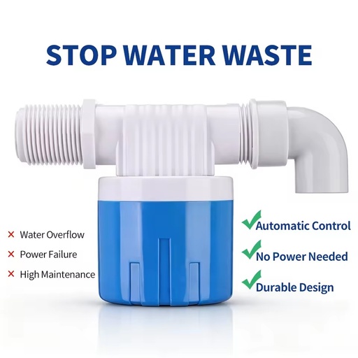 Wholesale DN15 Mini Plastic Automatic Vertical Ball Float Valve OEM Supported for Water Level Control in Water Tanks