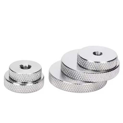 Fasteners CNC Machined Aluminum Knob, Anti-Slip Knurled Grip Handle, Durable for Industrial Equipment & Instrument Control