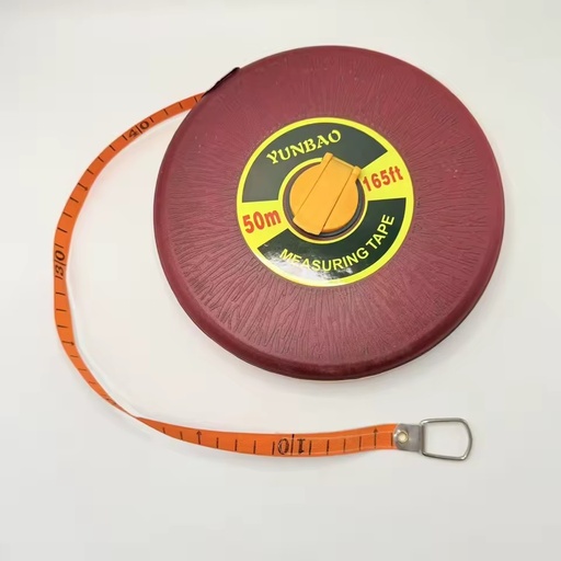 Linen tape measure 10m20m30m50m100m for land measurement, metric and imperial wear-resistant soft tape with flexible disc ruler
