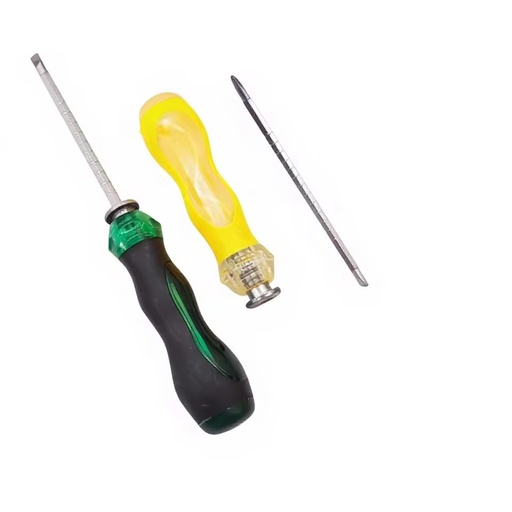 Mini Flat Cross Magnetic Multi-function Screwdriver Transparent Hoist Handle Telescopic Dual-purpose Slotted Cross Flathead
