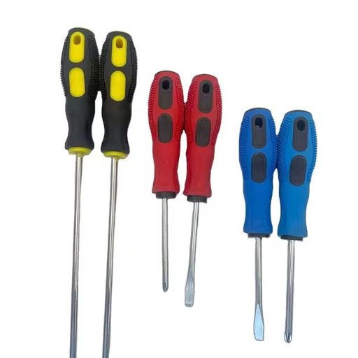 Massage Screwdriver Single-Use Phillips Head Multi-Functional Strong Magnetic Insulated Manual Flathead 2-Piece Hardware Tool