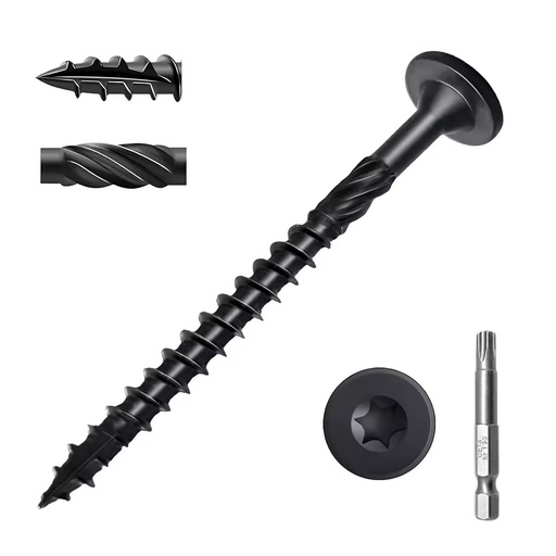 Stainless Steel 304 Torx Bit Flat Head Coarse Thread Epoxy Coated Cut-off Deck Screw for Fences Wooden Frames Metric GLK Brand