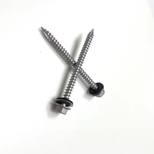 M6.5 Carbon Steel Zinc Plated Hex Washer Self Tapping Screw Flange Head Class 8.8 Full Thread Wood Metric/Inch