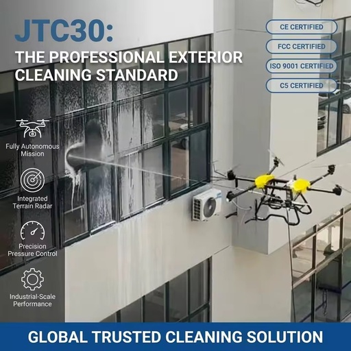Professional Window Cleaning Drone Fully Autonomous Exterior Building Washer UAV with Radar Obstacle Avoidance System