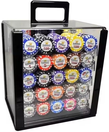 Wholesale Morden Clear Acrylic Poker Chip Carrying Case Custom Logo Silk-Screen Printing Custom Size Chips Origin