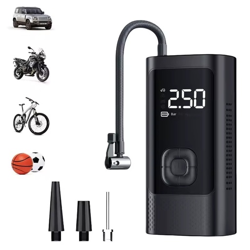 2025 DC 12V High Power 150psi Portable ABS Digital Pressure Gauge Car Air Compressor Tire Inflator Pump with Emergency Light