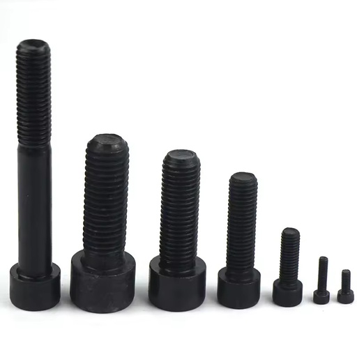DIN912 High Strength Black Oxide Carbon Steel Allen Bolts Hex Socket Cap Head Screws M2 M2.5 M3 M4 M5 M6 M8 Sizes GB