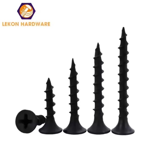 LEKON Wholesale Black Phosphating Drywall Screw for Gypsum Board Wood Construction Self-Tapping Screws Manufacturer