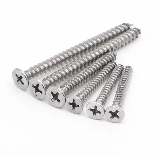 LEKON Self Tapping Screws 304 Stainless Steel Wood Construction Screws for Metal Wood Sizes M3 M4 M5 M6 M8 Lengths 50mm 100mm