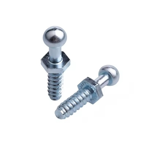 Custom Carbon Steel Zinc Plated Galvanized Self Tapping UNC Threaded Round Head Class 8.8 Ball Stud Bolt