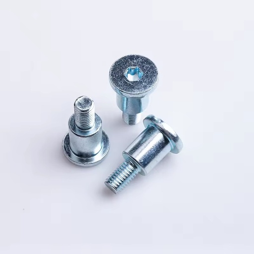 Custom M10*37mm Carbon Steel Cup Head Hexagon Step Screw Flat Head Shoulder Bolt