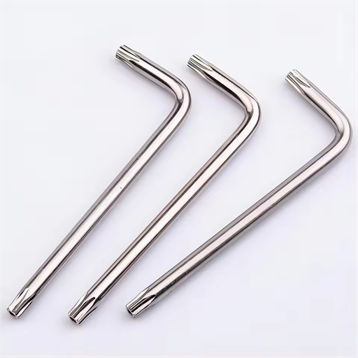 T25 Nickel Plated L Type Torx Hex Key Wrench Industrial Grade Carbon Steel T25*28*83mm Allen Hole Sizes T10-T50