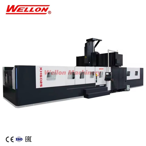 XH6025 Heavy Duty CNC Gantry Machining Center 6000mm X Travel BT50 Spindle 24ATC Hiwin Guideway Metal Mill