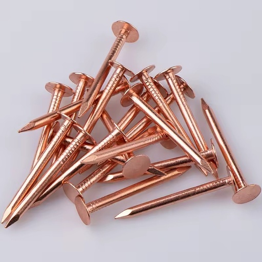 High Quality Flat Head 3.1*38mm Pure Copper Wood Nail Copper Brad Nails Clout Nail