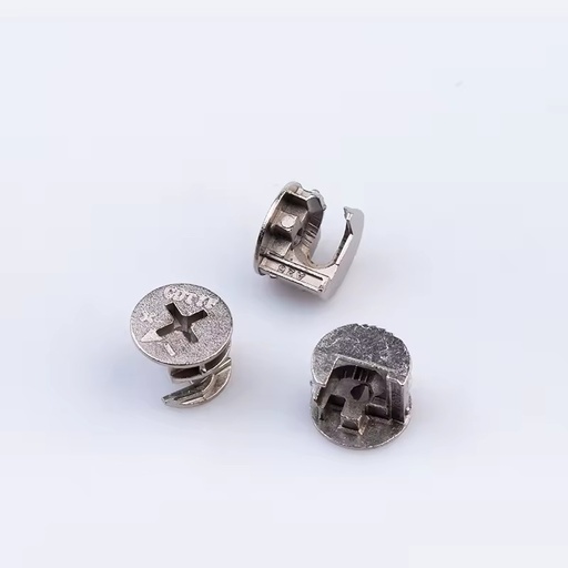 High Quality Zinc Alloy Nickel Plated Furniture Fitting Connector Nut Mini Fix Dowel Cam Locking Fastener Eccentric Wheel GDTYF