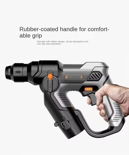 Cordless Lithium Electric Hammer, Multifunctional Industrial Grade High-Power Impact Drill, 2-in-1 Light Rechargeable Hammer
