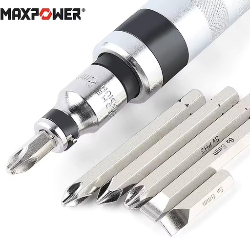 MAXPOWER 8PCS 1/2 Inch Drive Industrial Grade Manual Reversible Hand Impact Screwdriver Set