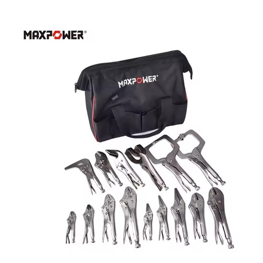 15 Piece Vise Grip Kit Basic Tool Set Clamping Tool 15pcs CR-V Locking Pliers Set