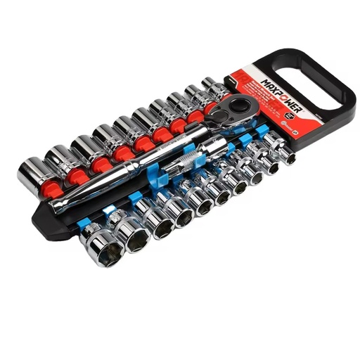22 1/2 Inch Ratchet Socket Wrenches with Metric Quick Release Reversible Ratchet Maintenance Tool Set