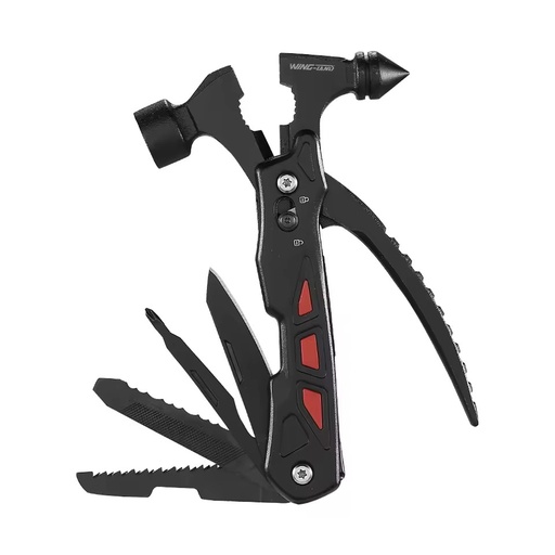 12in1 Black Coating Hammer Multi Tools Stainless Steel Multitool Multipurpose Pliers Knife Saw Hammer