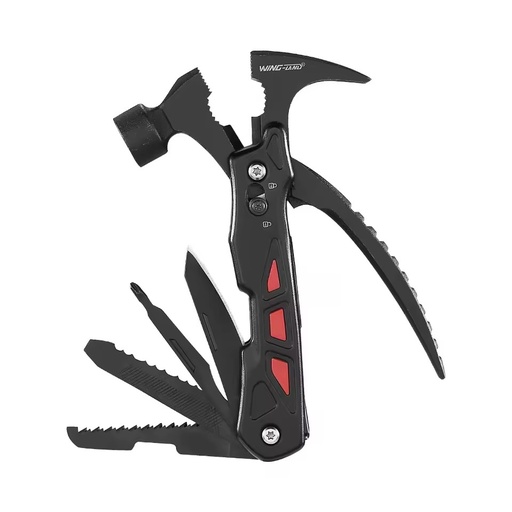 12in1 Black Coating Hammer Multi Tools Stainless Steel Multipurpose Knife Saw Hammer Multitool
