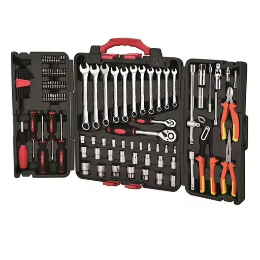 Mechanics Essential Hardware Box Car Repair 110pcs 1/4"*1/2"Dr. Power Hand Tools Socket Set