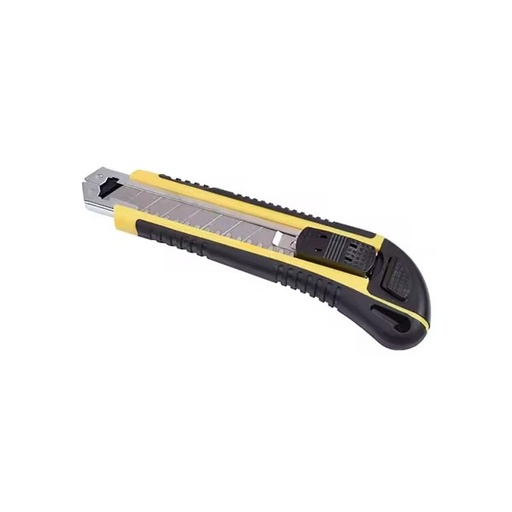 Cheap Safety Rubber Grip Handle Recyclable Utility Knife Automatic-lock 18mm Utility Cutter Knife